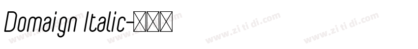 Domaign Italic字体转换